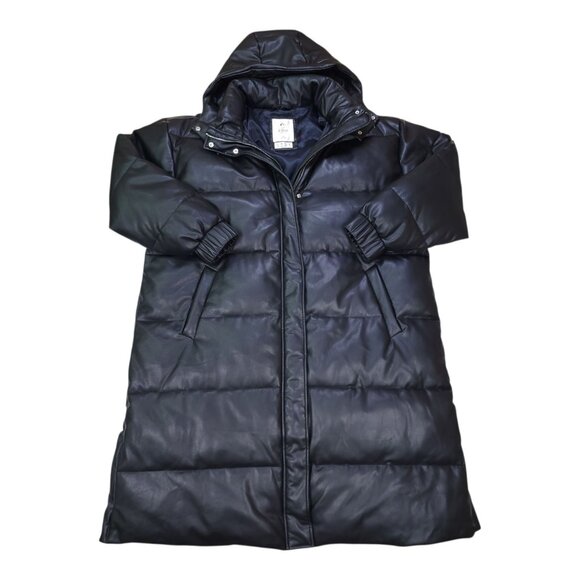 Abercrombie & Fitch Ultra Collection XXL Vegan Leather Coat Jacket 45" Long - Picture 1 of 16